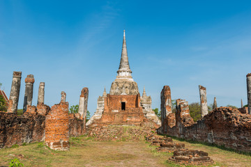Obraz premium Wat Phra si sanphet at Ayutthaya, Thailand