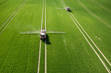 Aerial view of the tractor