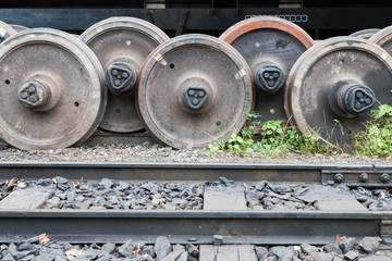 old railway wheels