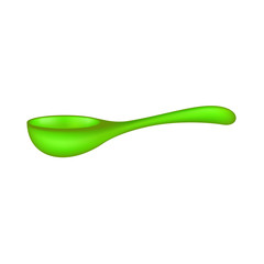 Wooden spoon in green design