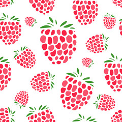 Fototapety  Raspberry seamless pattern for your design