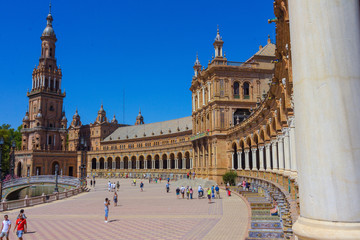 Fototapeta na wymiar Famous Plaza of Spain in Seville, Spain