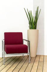 armchair in office waiting room