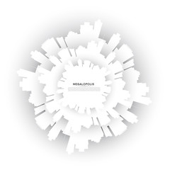 Fototapeta premium Vector circle modern city. 