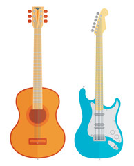 Obraz premium Vector guitars set