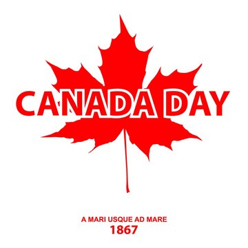 Happy Canada Day card in vector format.