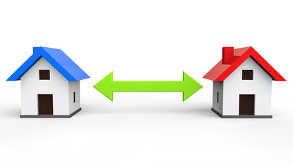 3d house exchange concept