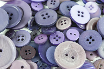 Selection selection of various purple buttons