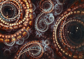 Abstract steampunk cogwheel background