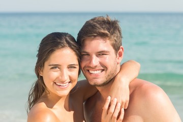Fototapeta premium happy couple smiling