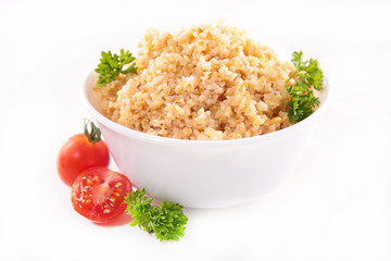 bowl of bulgur,quinona
