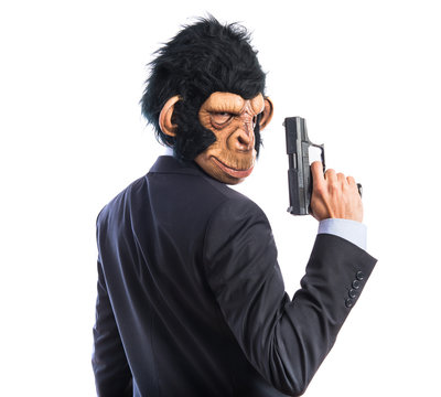 Monkey man with a gun