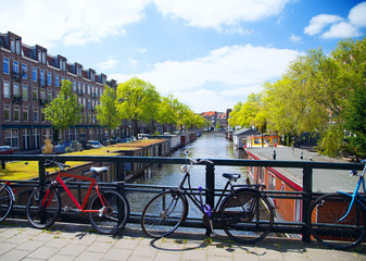 Fototapeta na wymiar sunny summer day in Amsterdam