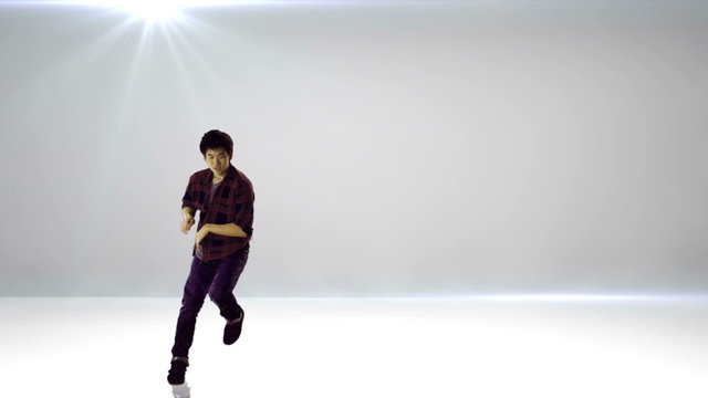 Talented breakdancer shows off his style