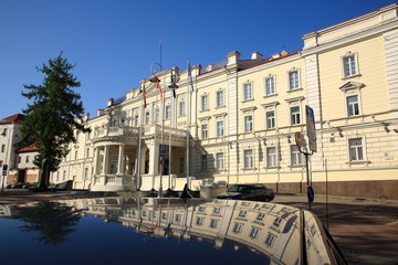 Building in the old town in Vilnius