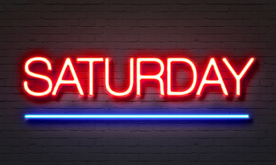 Saturday neon sign