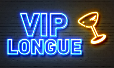 VIP longue neon sign