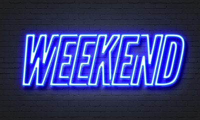Weekend neon sign