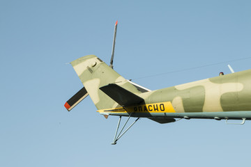 Detail of the Russian armored helicopter - Stock image.