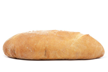 Loaf of bread isolated on white background.
