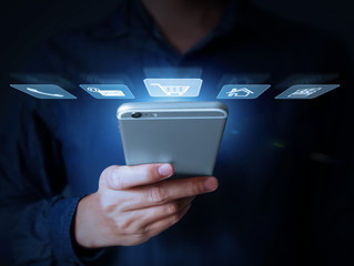 Modern mobile phone in  hand