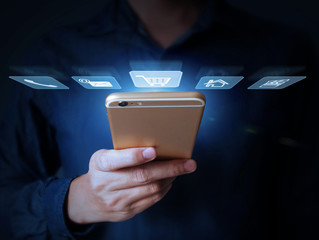 Modern mobile phone in  hand