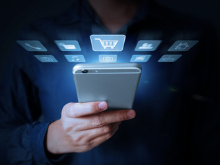 Modern mobile phone in  hand