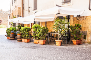 The streets of the old Italian city of Orvieto