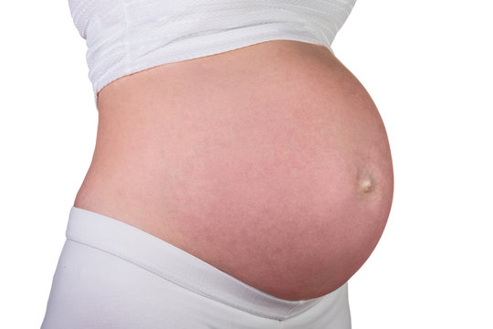 Belly of pregnant woman