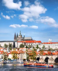 Foto auf Alu-Dibond Prague Castle with famous Charles Bridge in Czech Republic © Tomas Marek