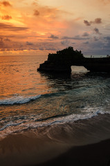 Tanah Lot Beach, Bali, Indonesia - beautiful coastline of Tanah Lot