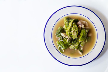 Fried lettuce with pork