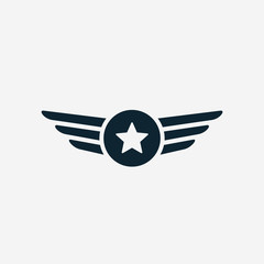 Aviation wings icon © missbobbit