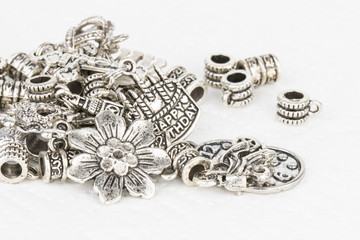 Homemade bead jewelry - Stock Image.