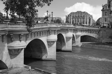 Bridge along the Seine River, Paris, France