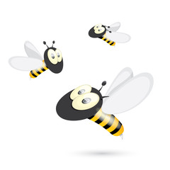 cartoon cute bright baby bee. vector
