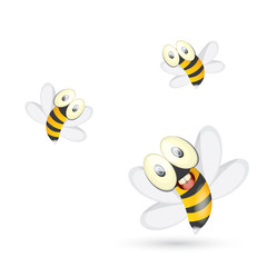 cartoon cute bright baby bee. vector