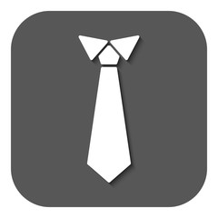 The tie icon. Necktie and neckcloth symbol. Flat