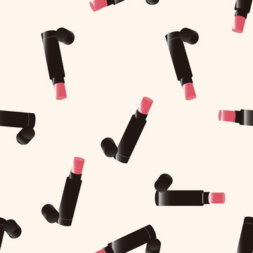 lipstick , cartoon seamless pattern background