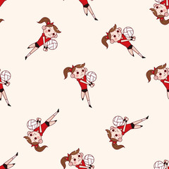 volleyball player , cartoon seamless pattern background