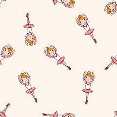 ballet dancer , cartoon seamless pattern background © notkoo2008
