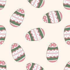 easter painting egg , cartoon seamless pattern background