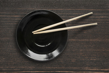 Plate and chopsticks