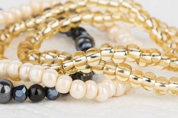 Homemade bead jewelry - Stock Image.
