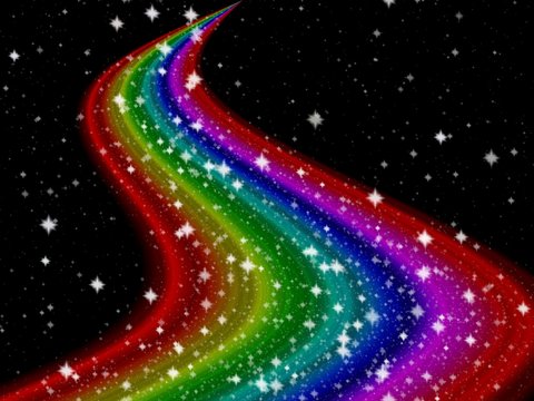 Rainbow Milky Way generated hires texture
