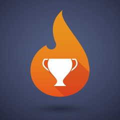 Flame icon with an award cup