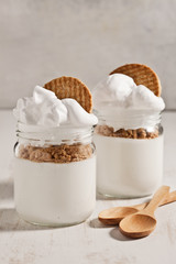 Creamy white mousse
