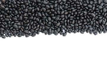 Black beans isolated on white