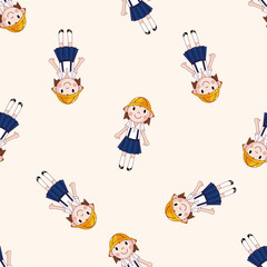 student cartoon , cartoon seamless pattern background