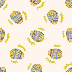 easter painting egg , cartoon seamless pattern background